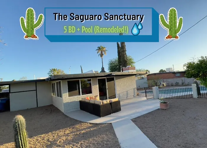 The Saguaro Sanctuary Free Heated Pool 5Bd 3Ba Pool Table Grill 6 Tvs Ac Cotton Bedding Tucson